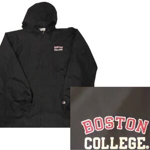 NWOT- Champion Boston College Black Hooded Windbreaker.